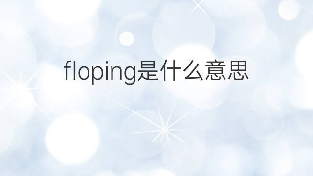 floping是什么意思 floping的中文翻译、读音、例句