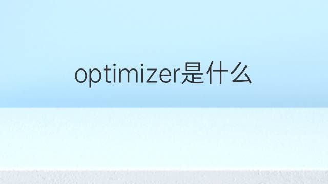 optimizer是什么意思 optimizer的中文翻译、读音、例句