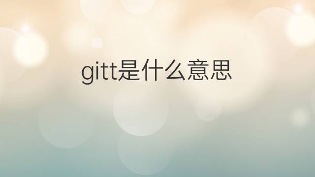 gitt是什么意思 gitt的中文翻译、读音、例句