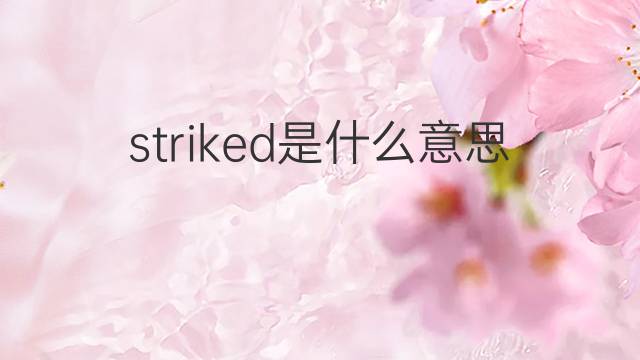 striked是什么意思 striked的中文翻译、读音、例句