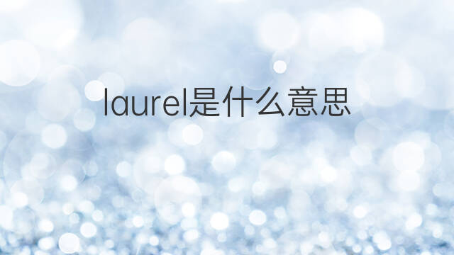 laurel是什么意思 laurel的中文翻译、读音、例句