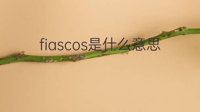 fiascos是什么意思 fiascos的中文翻译、读音、例句