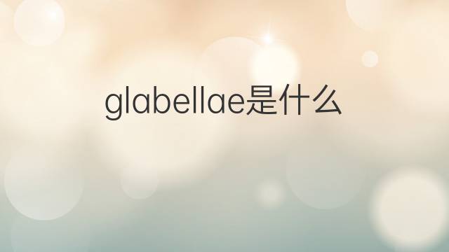 glabellae是什么意思 glabellae的中文翻译、读音、例句