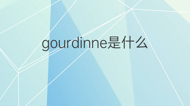 gourdinne是什么意思 gourdinne的中文翻译、读音、例句