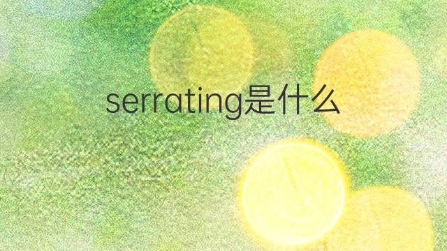 serrating是什么意思 serrating的中文翻译、读音、例句