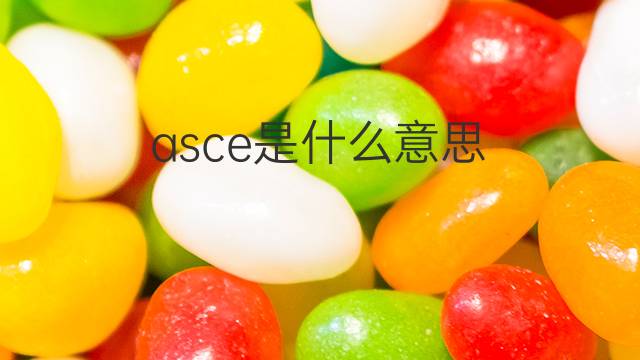 asce是什么意思 asce的中文翻译、读音、例句
