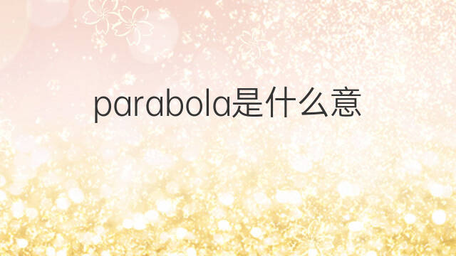 parabola是什么意思 parabola的中文翻译、读音、例句