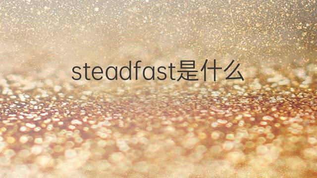 steadfast是什么意思 steadfast的中文翻译、读音、例句