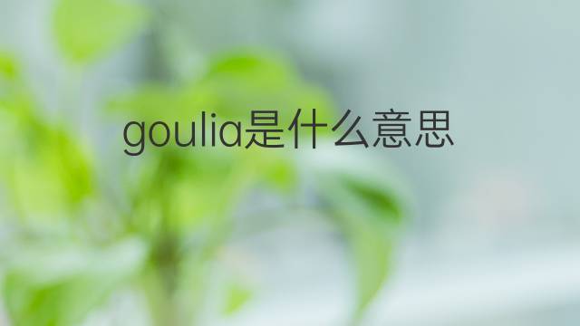 goulia是什么意思 goulia的中文翻译、读音、例句