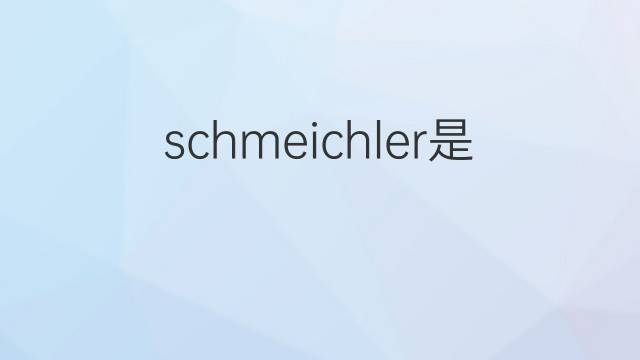 schmeichler是什么意思 schmeichler的中文翻译、读音、例句