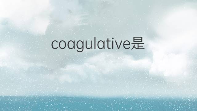 coagulative是什么意思 coagulative的中文翻译、读音、例句