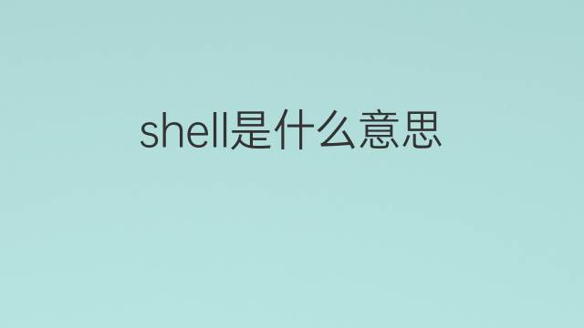 shell是什么意思 shell的中文翻译、读音、例句
