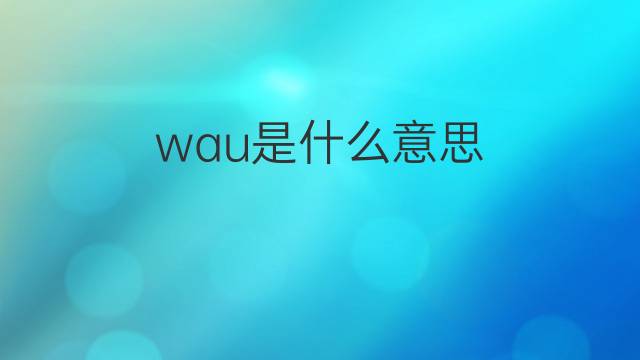 wau是什么意思 wau的中文翻译、读音、例句