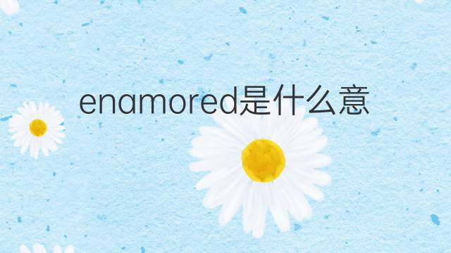enamored是什么意思 enamored的中文翻译、读音、例句
