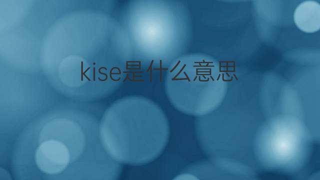 kise是什么意思 kise的中文翻译、读音、例句