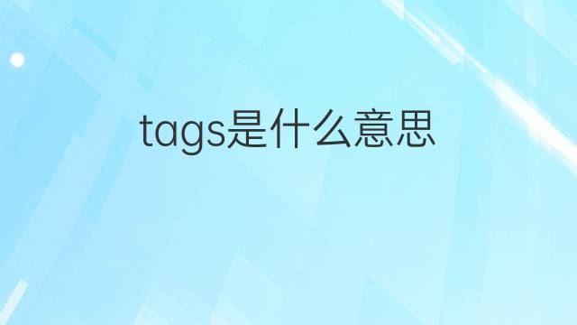 tags是什么意思 tags的中文翻译、读音、例句