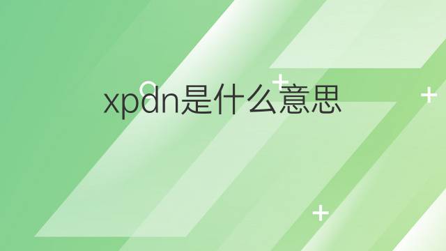 xpdn是什么意思 xpdn的中文翻译、读音、例句