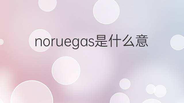 noruegas是什么意思 noruegas的中文翻译、读音、例句