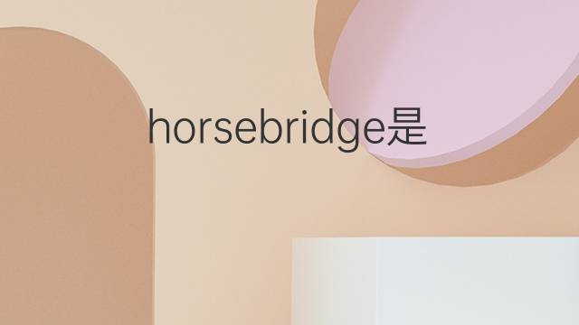 horsebridge是什么意思 horsebridge的中文翻译、读音、例句