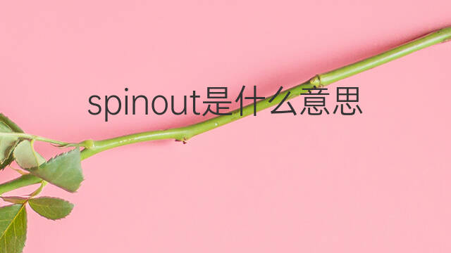 spinout是什么意思 spinout的中文翻译、读音、例句