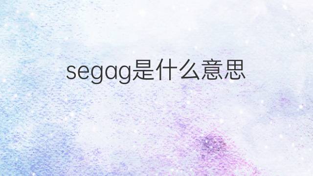 segag是什么意思 segag的中文翻译、读音、例句