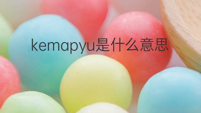 kemapyu是什么意思 kemapyu的中文翻译、读音、例句