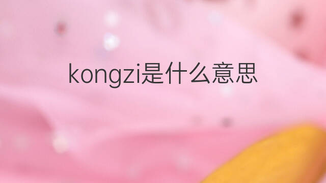 kongzi是什么意思 kongzi的中文翻译、读音、例句