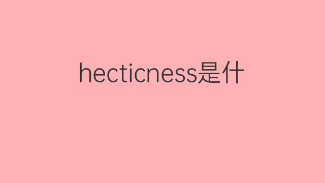 hecticness是什么意思 hecticness的中文翻译、读音、例句
