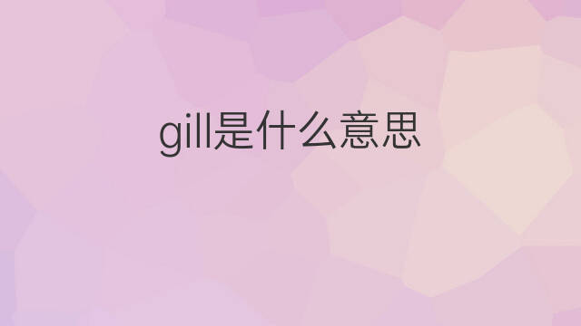 gill是什么意思 gill的中文翻译、读音、例句