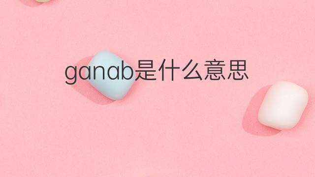 ganab是什么意思 ganab的中文翻译、读音、例句