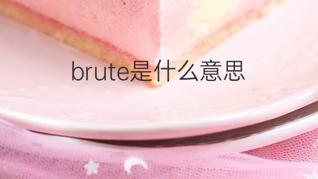 brute是什么意思 brute的中文翻译、读音、例句