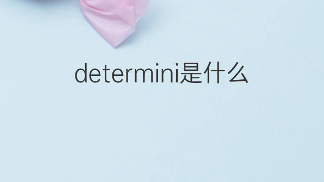 determini是什么意思 determini的中文翻译、读音、例句