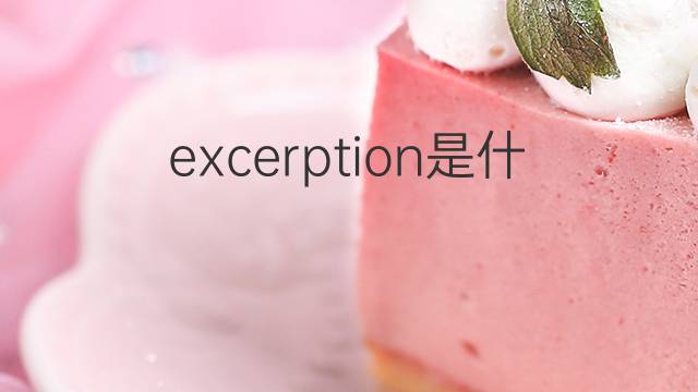 excerption是什么意思 excerption的中文翻译、读音、例句