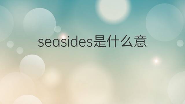 seasides是什么意思 seasides的中文翻译、读音、例句