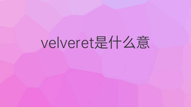 velveret是什么意思 velveret的中文翻译、读音、例句