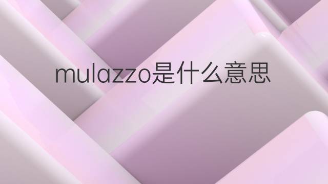 mulazzo是什么意思 mulazzo的中文翻译、读音、例句