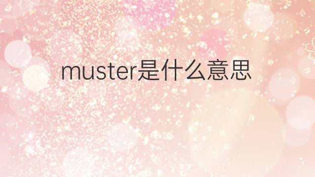 muster是什么意思 muster的中文翻译、读音、例句