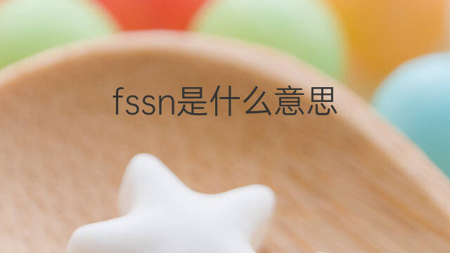 fssn是什么意思 fssn的中文翻译、读音、例句
