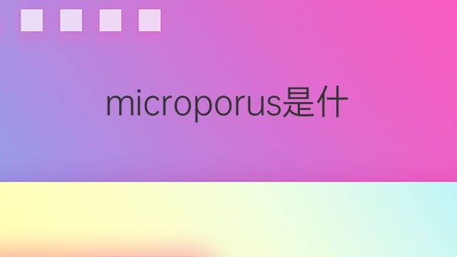 microporus是什么意思 microporus的中文翻译、读音、例句