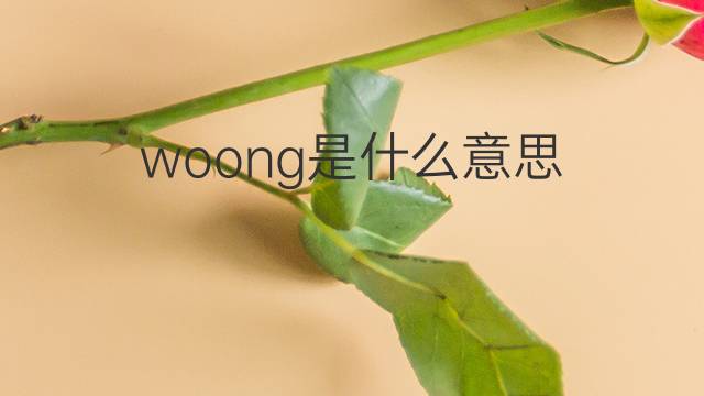 woong是什么意思 woong的中文翻译、读音、例句