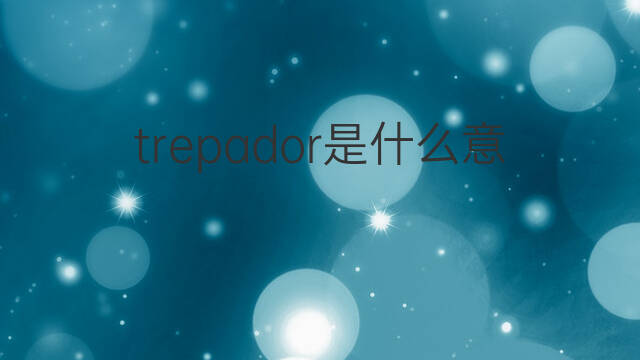 trepador是什么意思 trepador的中文翻译、读音、例句