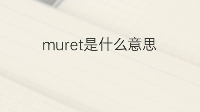 muret是什么意思 英文名muret的翻译、发音、来源