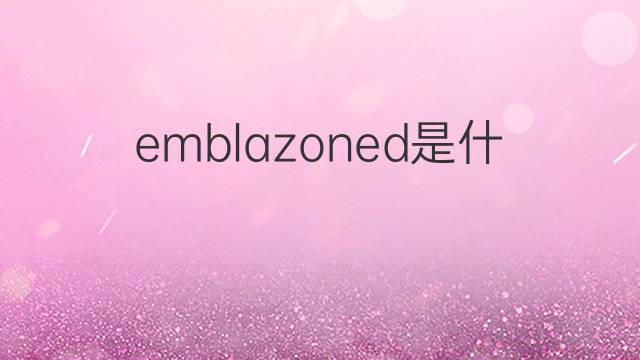 emblazoned是什么意思 emblazoned的中文翻译、读音、例句
