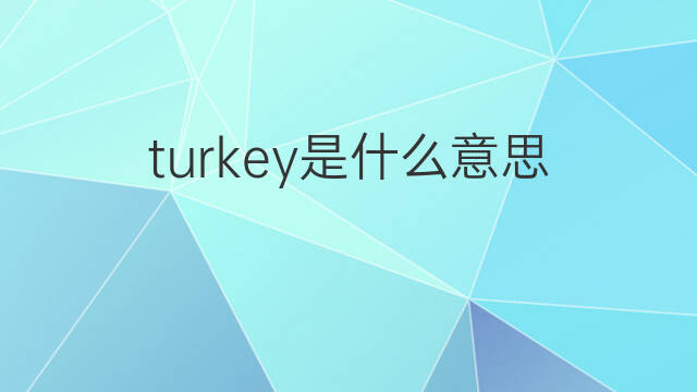 turkey是什么意思 turkey的中文翻译、读音、例句