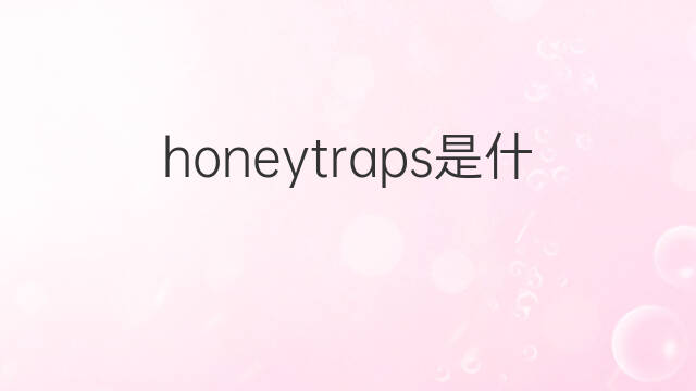 honeytraps是什么意思 honeytraps的中文翻译、读音、例句