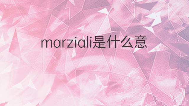 marziali是什么意思 marziali的中文翻译、读音、例句
