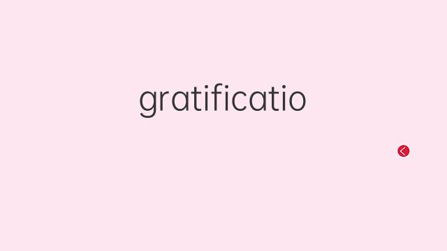 gratification是什么意思 gratification的中文翻译、读音、例句