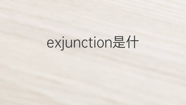 exjunction是什么意思 exjunction的中文翻译、读音、例句
