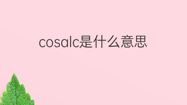 cosalc是什么意思 cosalc的中文翻译、读音、例句