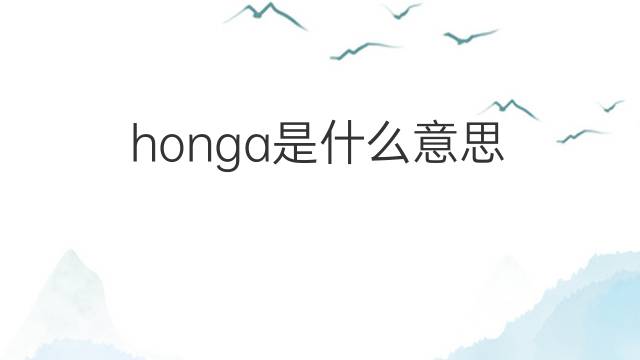 honga是什么意思 honga的中文翻译、读音、例句